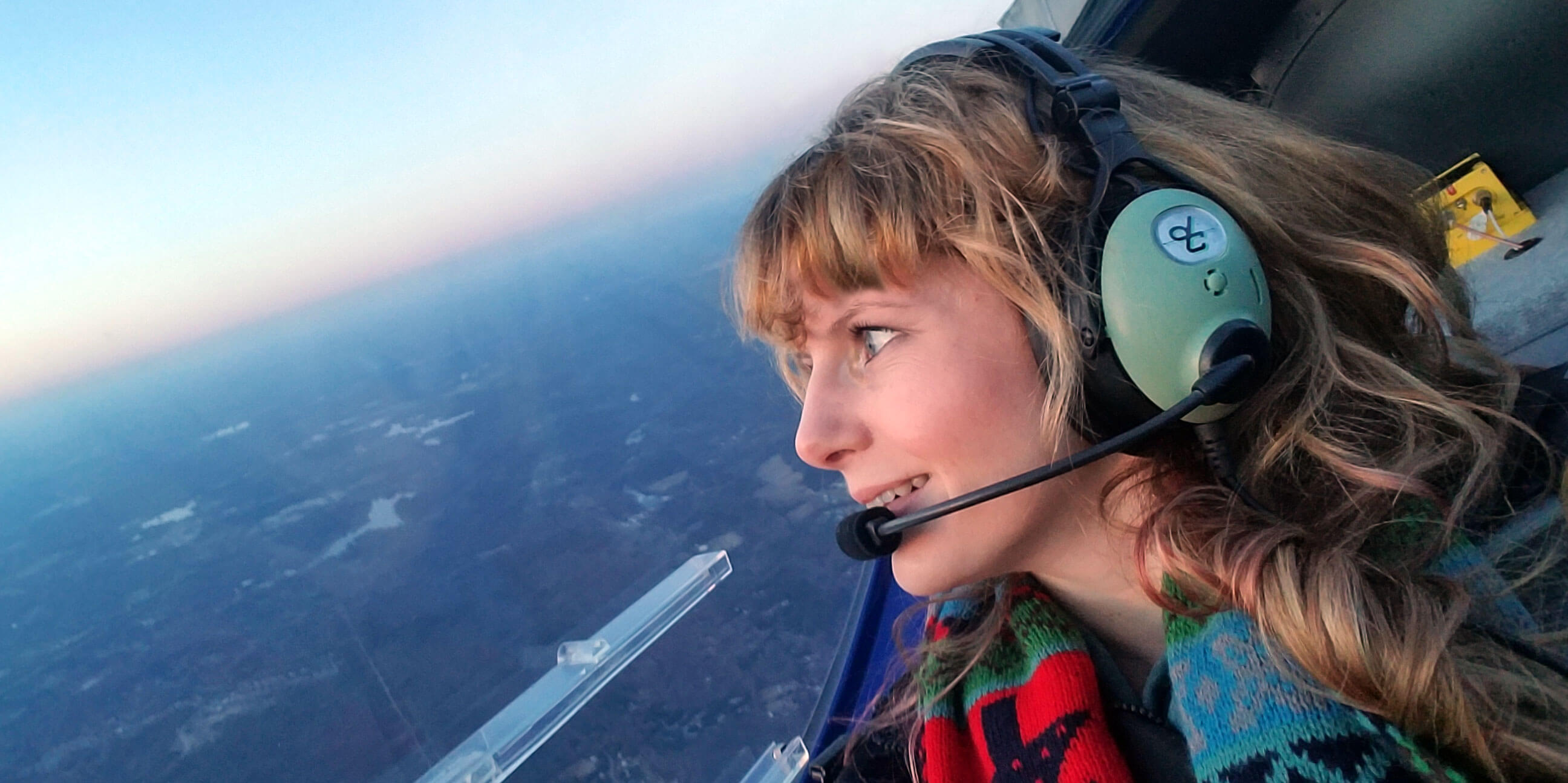 Kimberley Hosty, exploring New England in a Sport Cruiser aircraft